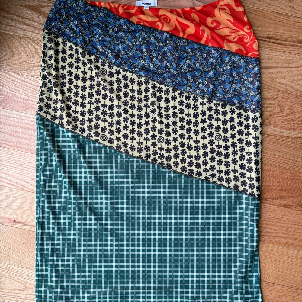 SOLD NOT FOR SALE Miaou Moni Midi Skirt Paloma Elsesser Collab Printed Rare - Picture 7 of 9